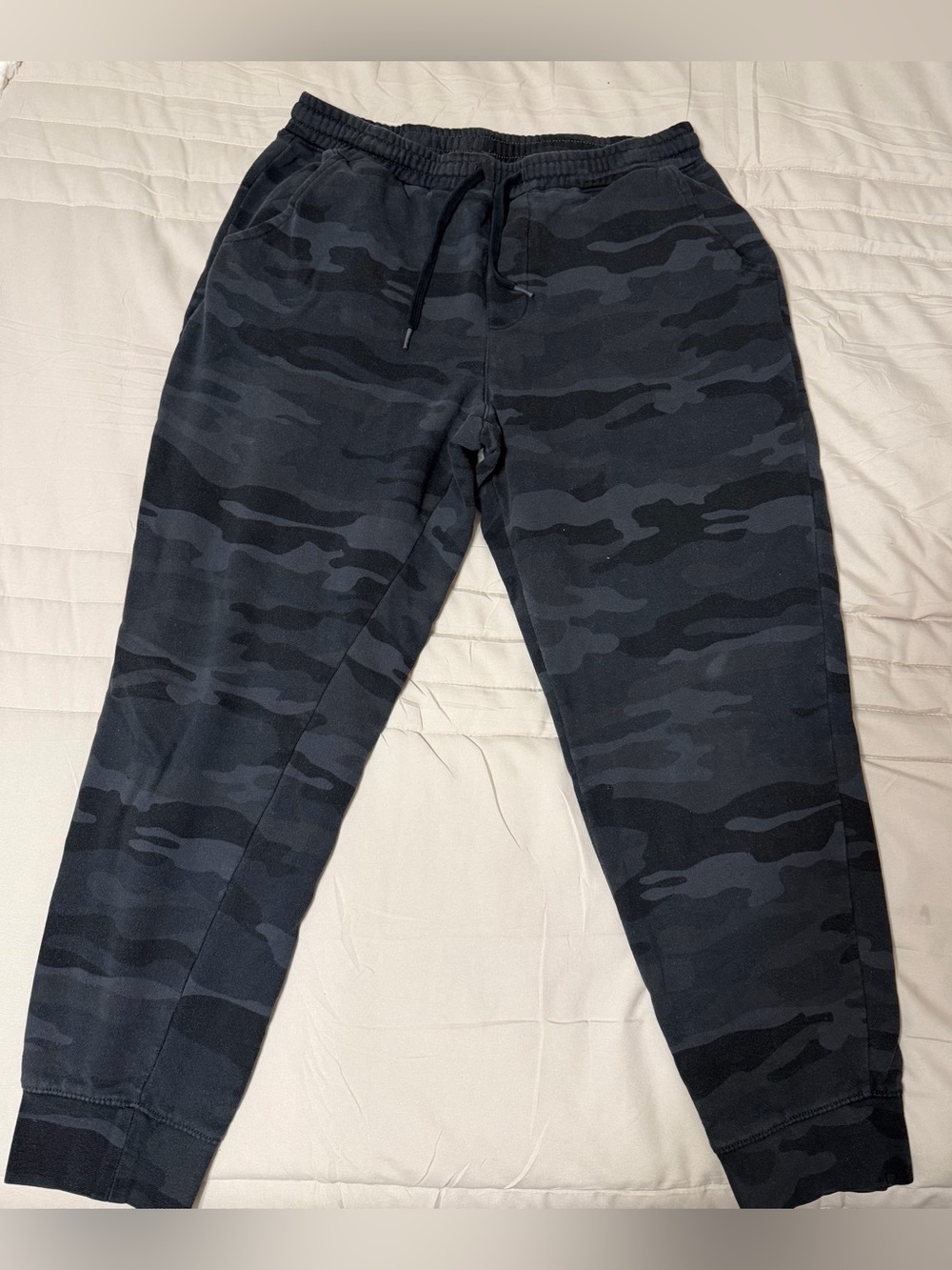 Women's Black Grey Camouflage Jogger Pants - Casual Comfort